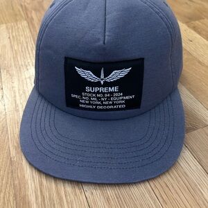 Supreme Charcoal Cap with Emblem